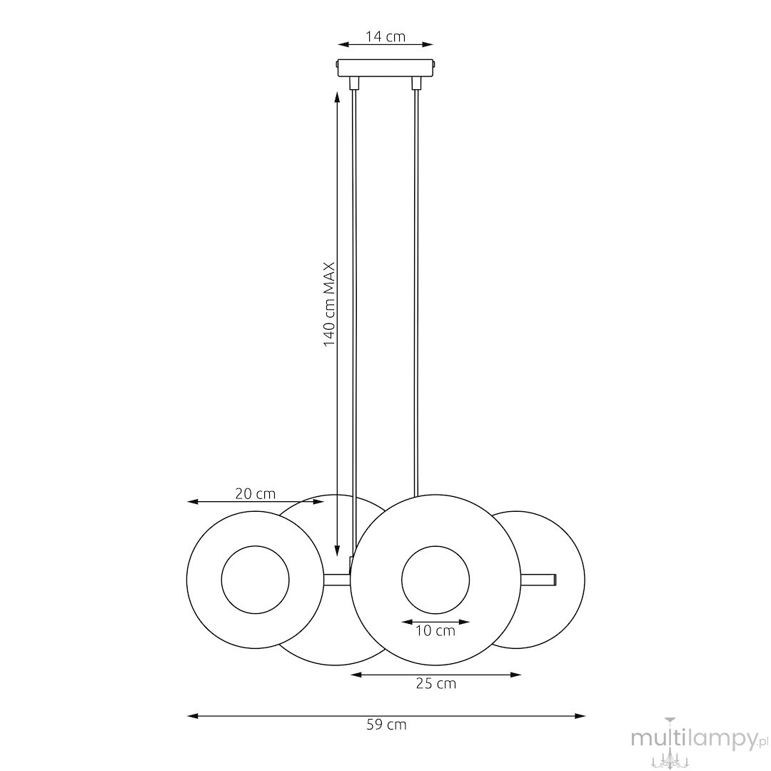 Umbra lampa wisząca 4xG9 biała 1727/4