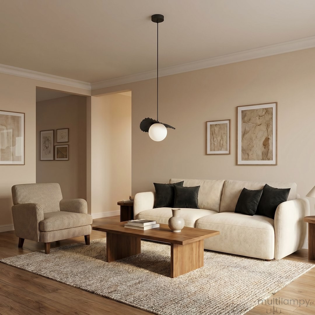Flora lampa wisząca 1xG9 czarna 1758/1