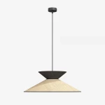 Softa lampa wisząca 1xE27 czarna/rattan 1768/1