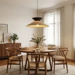 Softa lampa wisząca 1xE27 czarna/rattan 1768/1