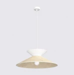 Softa lampa wisząca 1xE27 biała/rattan 1769/1