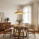 Softa lampa wisząca 1xE27 biała/rattan 1769/1