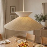 Softa lampa wisząca 1xE27 biała/rattan 1769/1