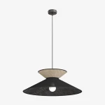 Softa lampa wisząca 1xE27 czarna/rattan 1770/1