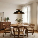 Softa lampa wisząca 1xE27 czarna/rattan 1770/1