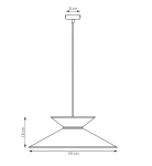 Softa lampa wisząca 1xE27 czarna/rattan 1770/1