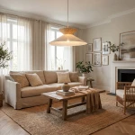 Softa lampa wisząca 1xE27 mokka/rattan 1771/1