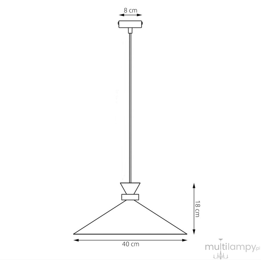 Olivo D40 lampa wisząca 1xGX53 czarna 1748/1M