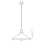 Olivo D40 lampa wisząca 1xGX53 burgund 1751/1M