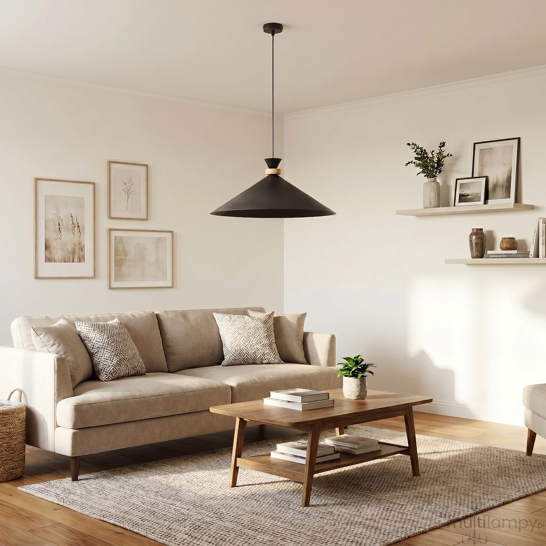 Olivo D50 lampa wisząca 1xGX53 czarna 1748/1L
