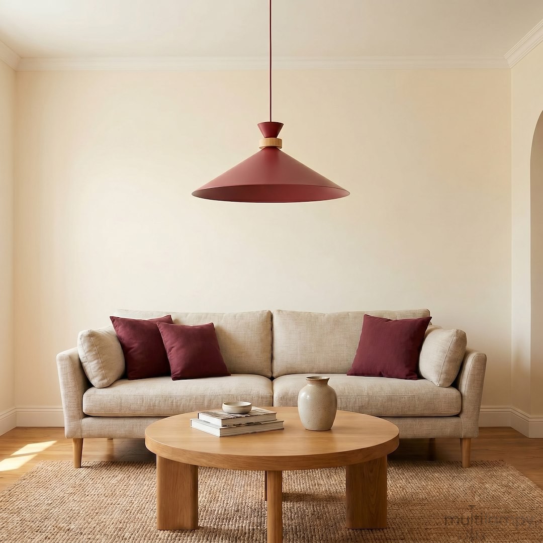 Olivo D50 lampa wisząca 1xGX53 burgund 1751/1L