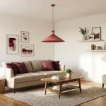 Olivo D50 lampa wisząca 1xGX53 burgund 1751/1L