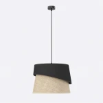 Canva lampa wisząca 1xE27 czarna/rattan 1709/1