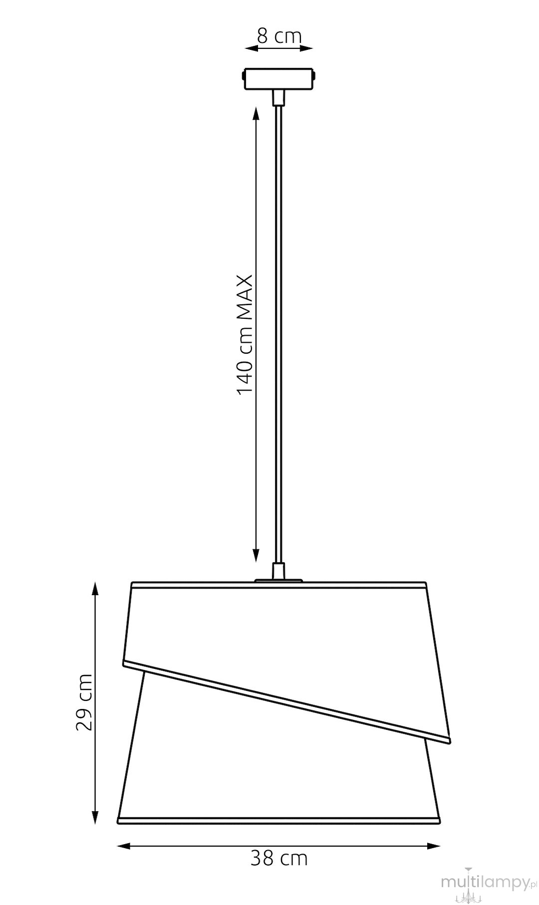 1709_1-5.Canva lampa wisząca 1xE27 czarna/rattan 1709/1