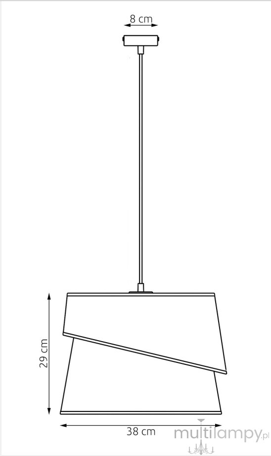 Canva lampa wisząca 1xE27 biała/rattan 1711/1