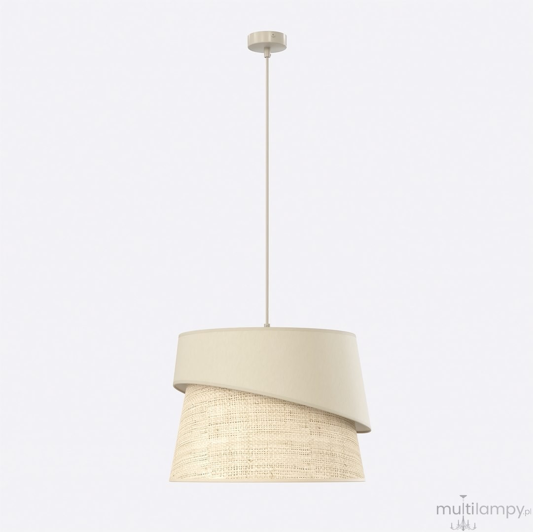 Canva lampa wisząca 1xE27 mokka/rattan 1712/1