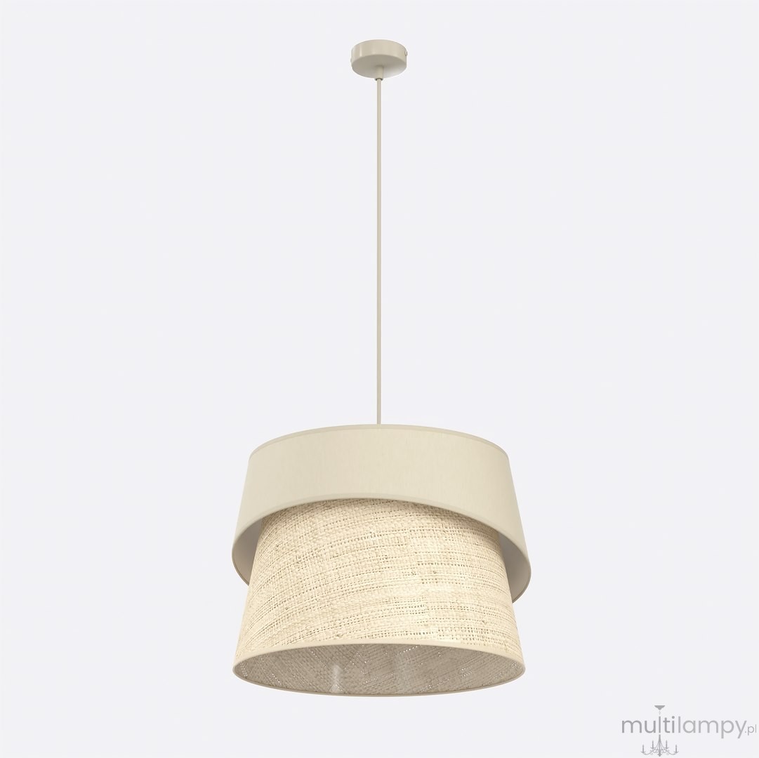 Canva lampa wisząca 1xE27 mokka/rattan 1712/1