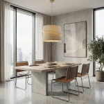 Canva lampa wisząca 1xE27 mokka/rattan 1712/1