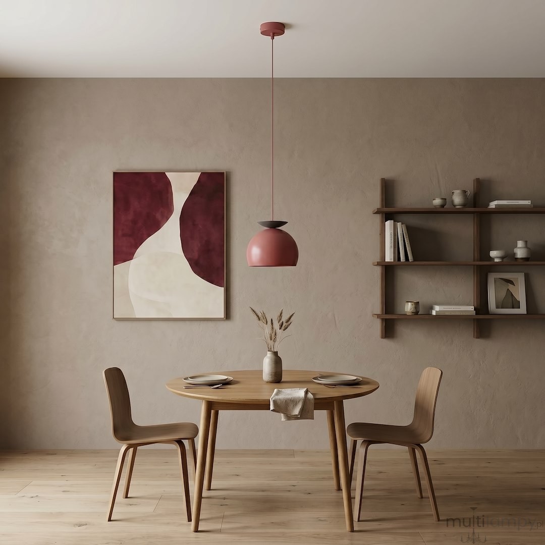 Geo lampa wisząca 1xE27 burgund 1755/1