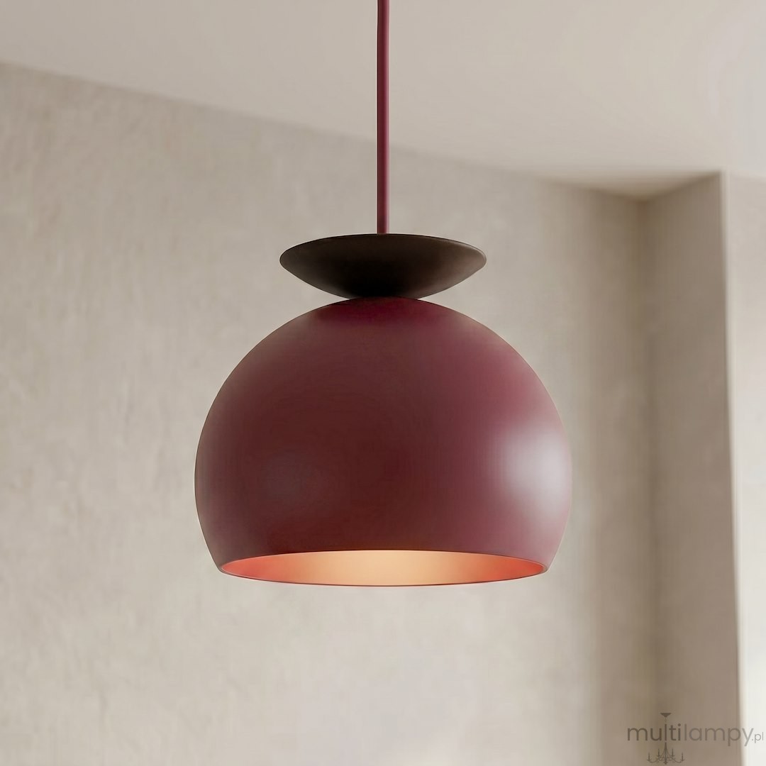 Geo lampa wisząca 1xE27 burgund 1755/1
