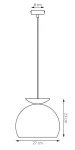 Geo lampa wisząca 1xE27 biała 1757/1