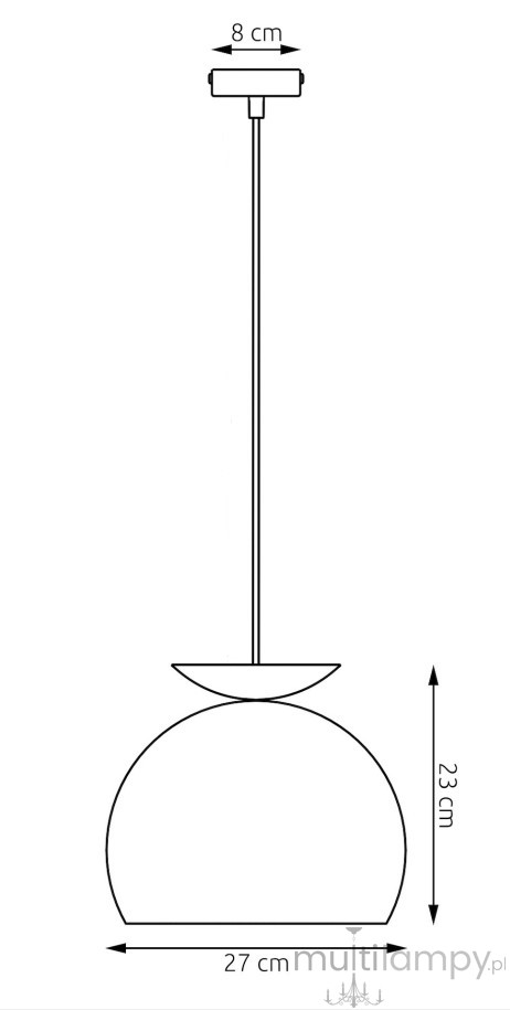 Geo lampa wisząca 1xE27 czarna/burgund 1752/1