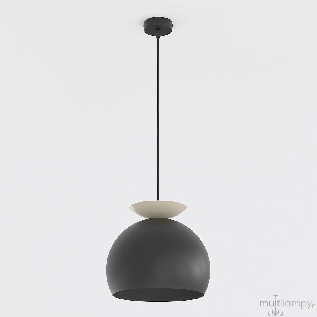 Geo lampa wisząca 1xE27 czarna/mokka 1753/1