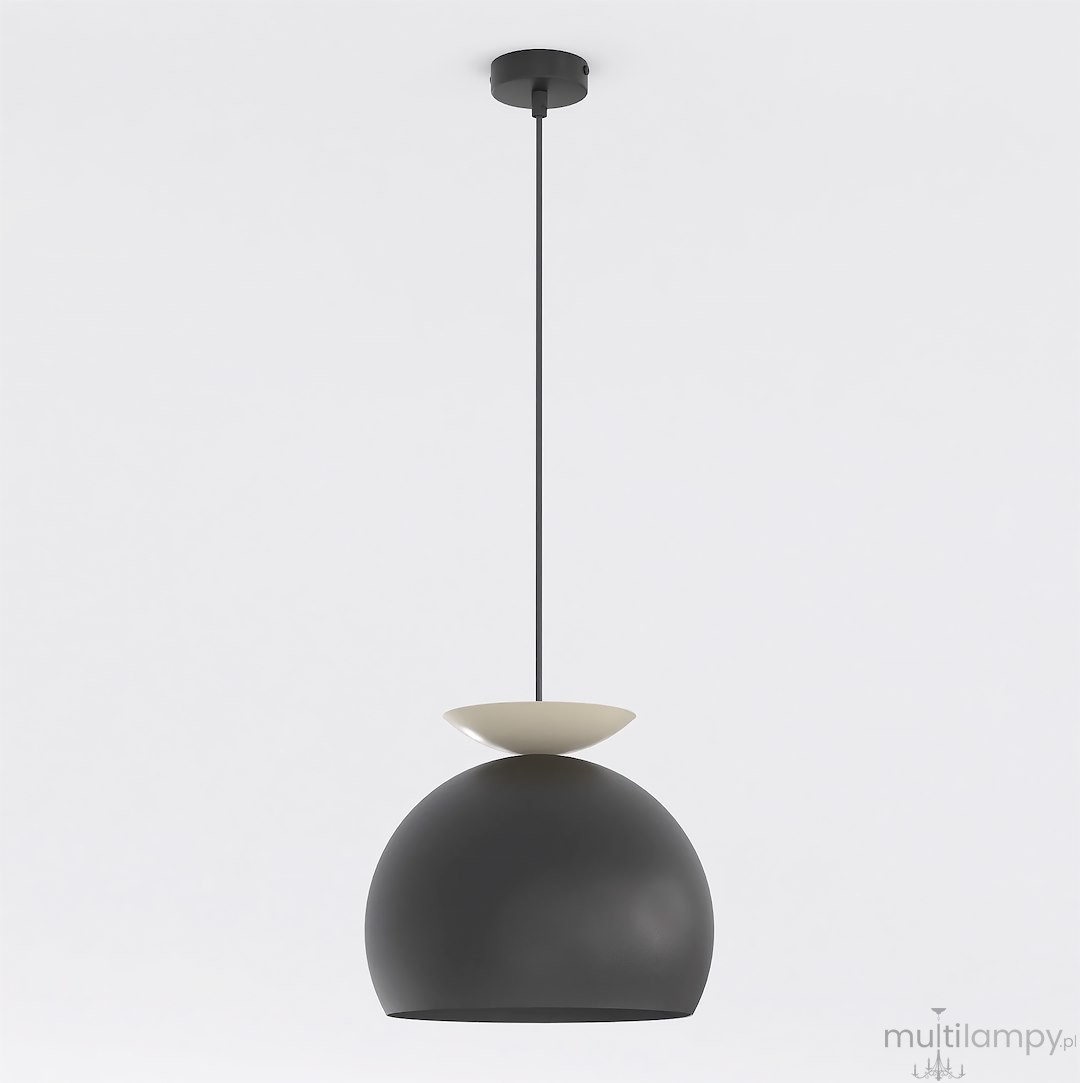 Geo lampa wisząca 1xE27 czarna/mokka 1753/1