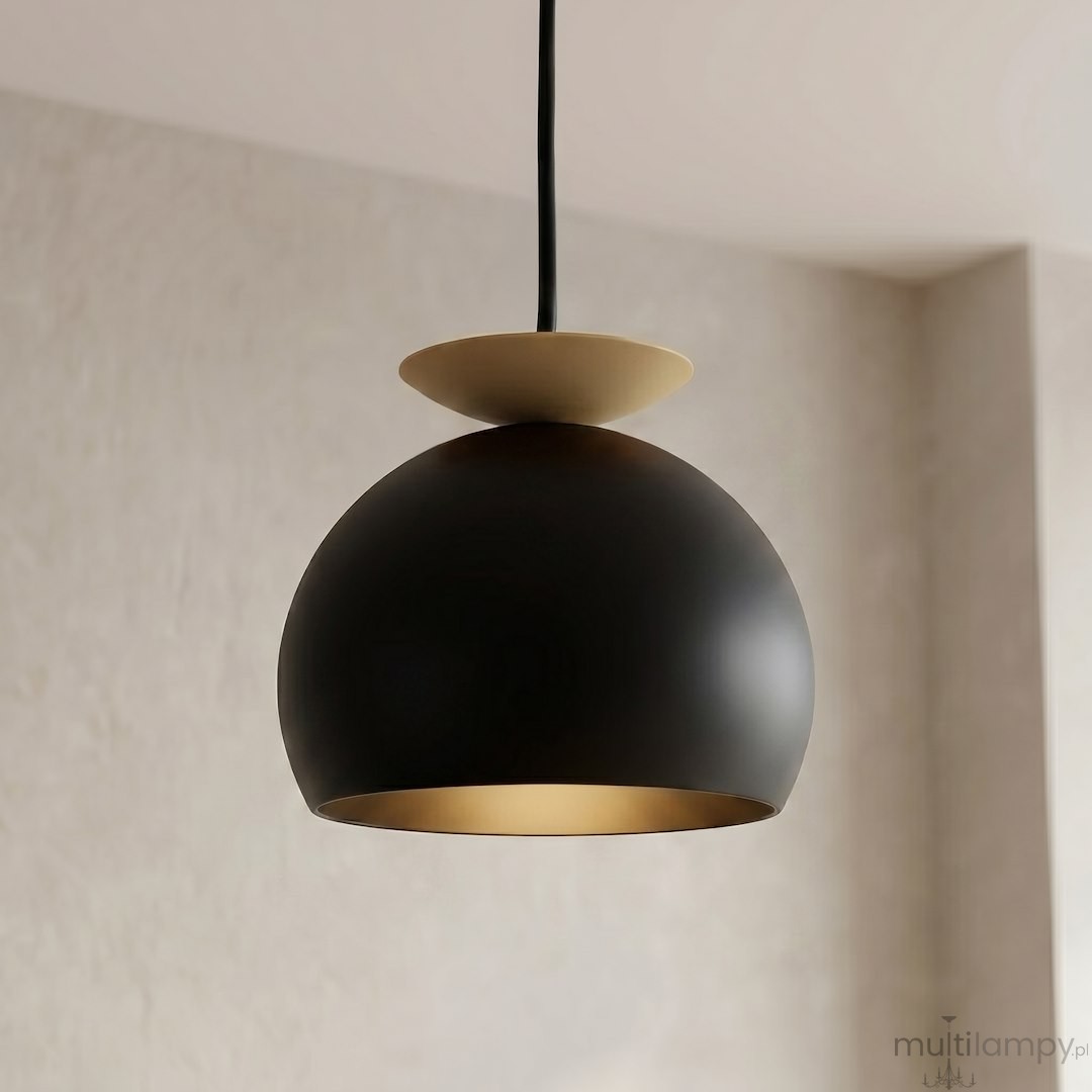 Geo lampa wisząca 1xE27 czarna/mokka 1753/1