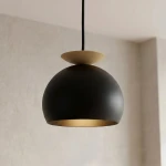 Geo lampa wisząca 1xE27 czarna/mokka 1753/1