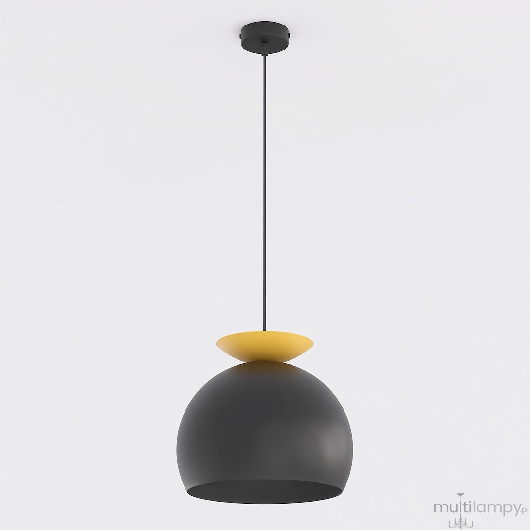 Geo lampa wisząca 1xE27 czarna/pomarańcz 1754/1