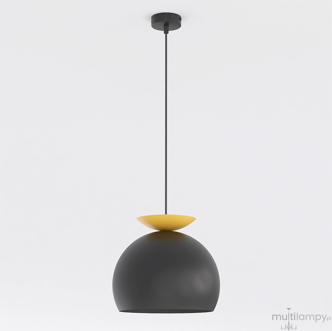 Geo lampa wisząca 1xE27 czarna/pomarańcz 1754/1