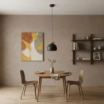 Geo lampa wisząca 1xE27 czarna/pomarańcz 1754/1