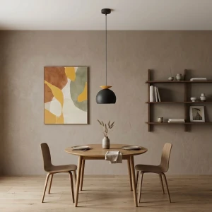 Geo lampa wisząca 1xE27 czarna/pomarańcz 1754/1