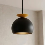 Geo lampa wisząca 1xE27 czarna/pomarańcz 1754/1