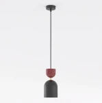 Gaudi lampa wisząca 1xE14 czarna/burgund 1737/1B