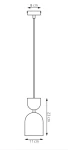 Gaudi lampa wisząca 1xE14 czarna/mokka 1738/1