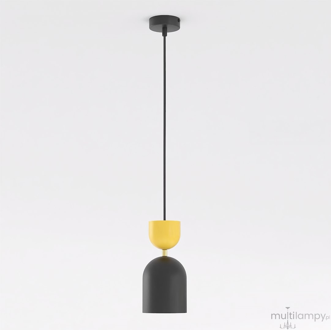 Gaudi lampa wisząca 1xE14 czarna/pomarańcz 1739/1
