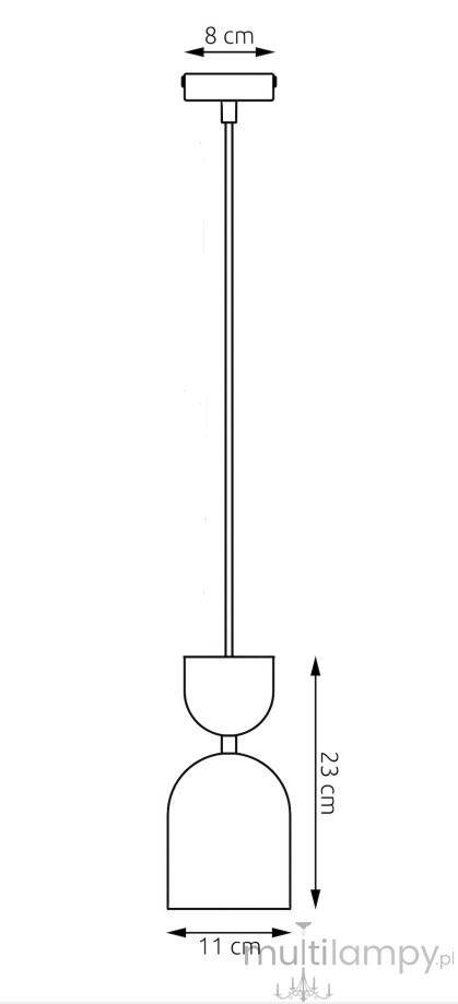Gaudi lampa wisząca 1xE14 czarna/pomarańcz 1739/1