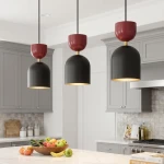 Gaudi lampa wisząca 3xE14 czarna/burgund 1737/3B