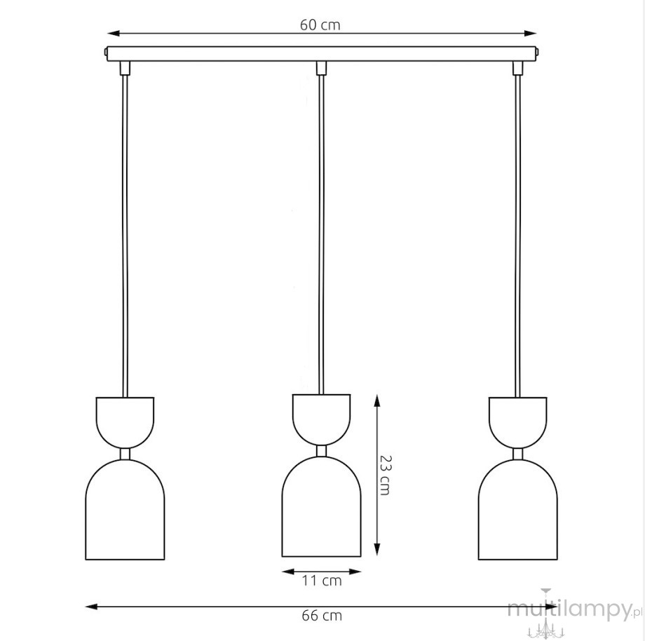 Gaudi lampa wisząca 3xE14 czarna/burgund 1737/3B