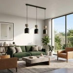 Gaudi lampa wisząca 3xE14 czarna/mokka 1738/3