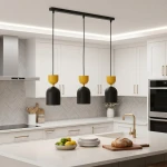 Gaudi lampa wisząca 3xE14 czarna/pomarańcz 1739/3