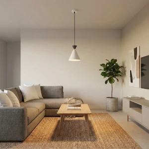 Klever lampa wisząca 1xE14 biała 1743/1