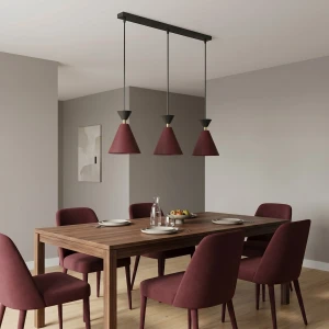 Klever lampa wisząca 3xE14 burgund 1740/3
