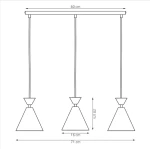 Klever lampa wisząca 3xE14 pomarańczowa 1742/3