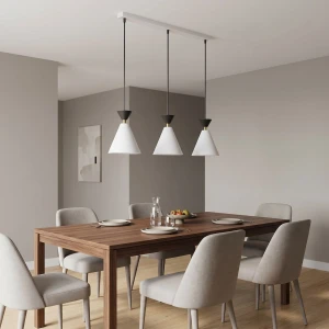 Klever lampa wisząca 3xE14 biała 1743/3