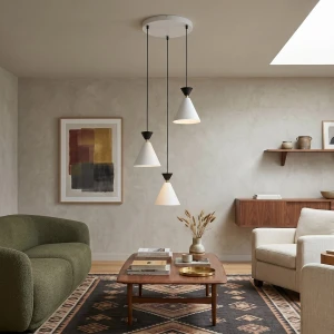 Klever lampa wisząca 3xE14 biała 1743/3PREM