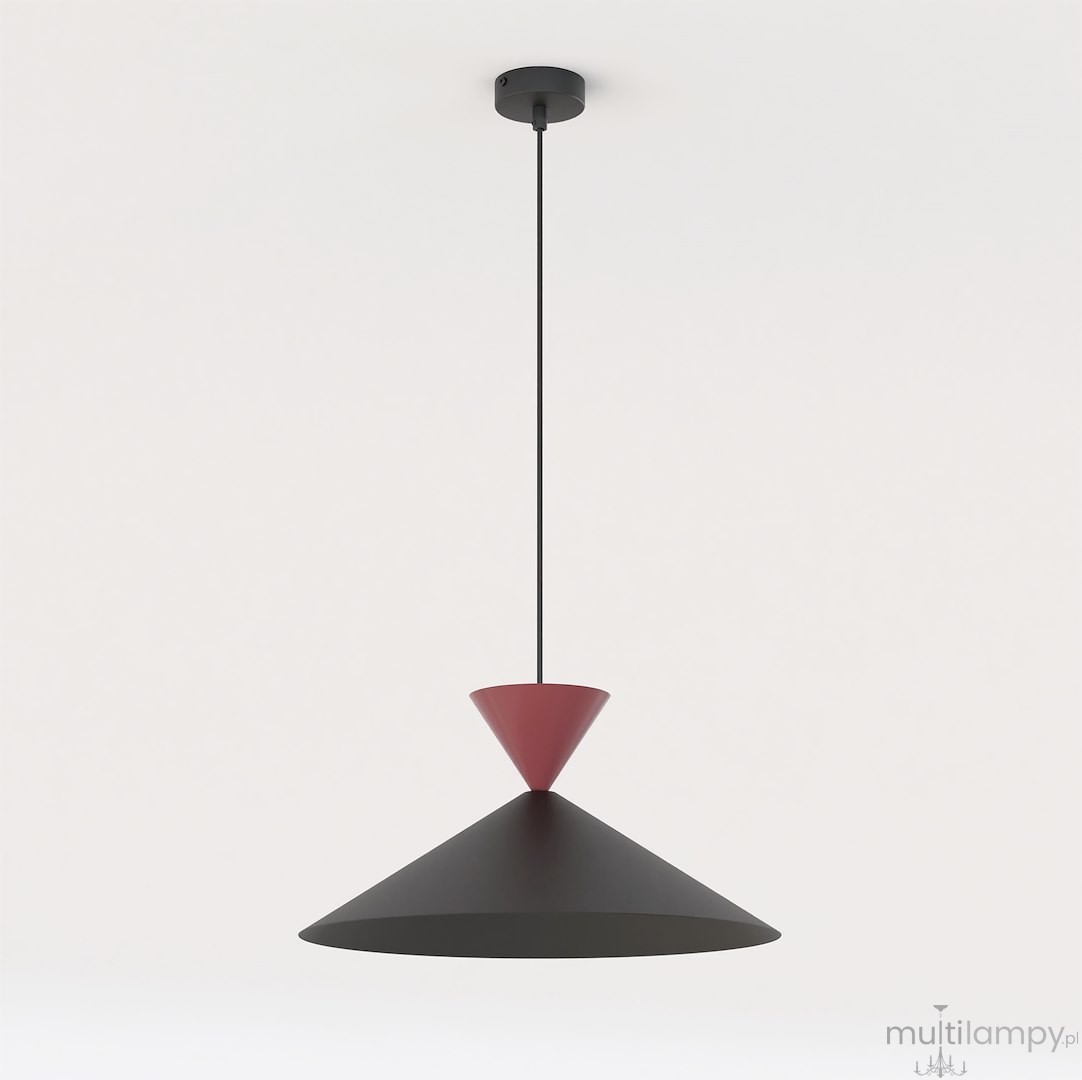 Ralf D40 lampa wisząca 1xGX53 czarna/burgund 1744/1M
