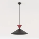 Ralf D40 lampa wisząca 1xGX53 czarna/burgund 1744/1M